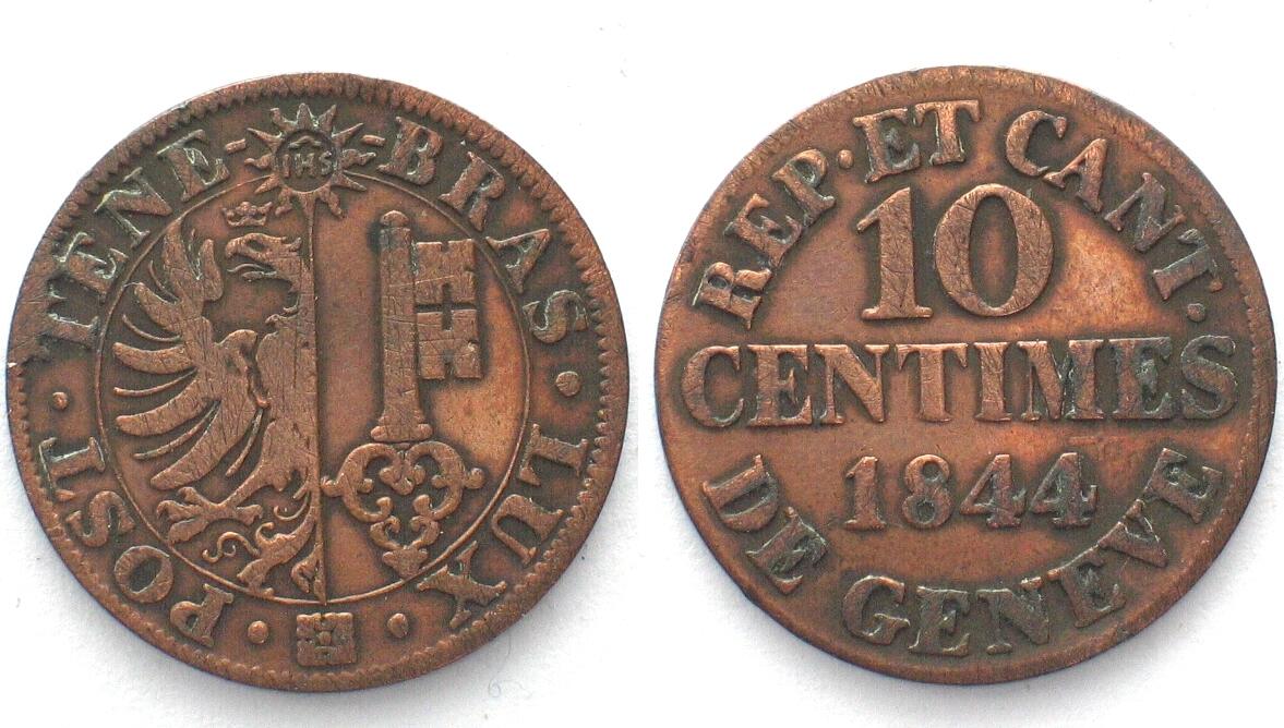 Клуб нумизмат монеты. Франция 1 сентим 1851 а медь XF. Монета Женевы 200. 1/4 Or 1635. 1/4 Ore.