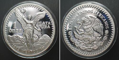 Mexiko  MEXICO 1 Onza 1989 LIBERTAD silver 1 ounce PROOF