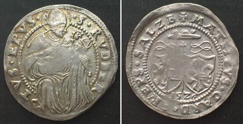 Salzburg, Erzbistum  SALZBURG 10 Kreuzer 1526 MATTHÄUS LANG VON WELLENBURG Silber ERHALTUNG! vz+/unz
