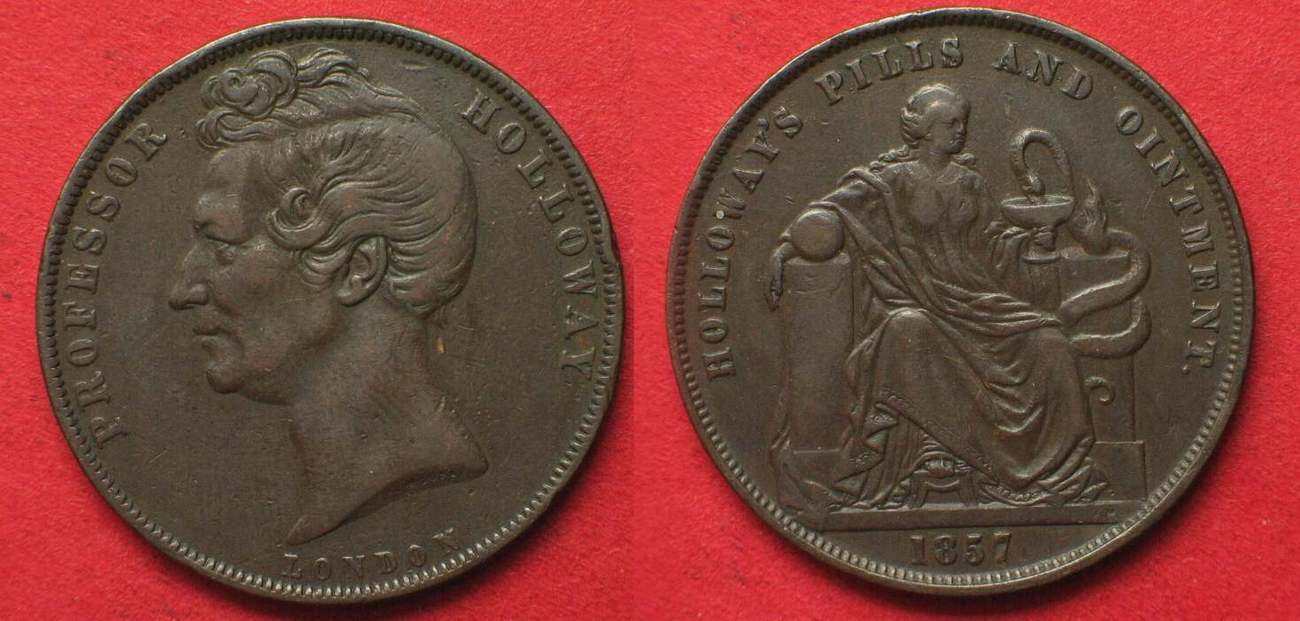 Image result for professor holloway 1857 penny token