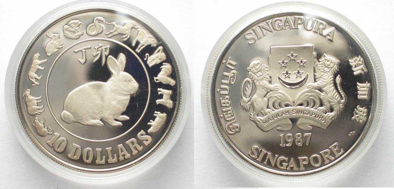 singapur-singapore-10-dollars-1987-year-of-the-rabbit-silver-proof