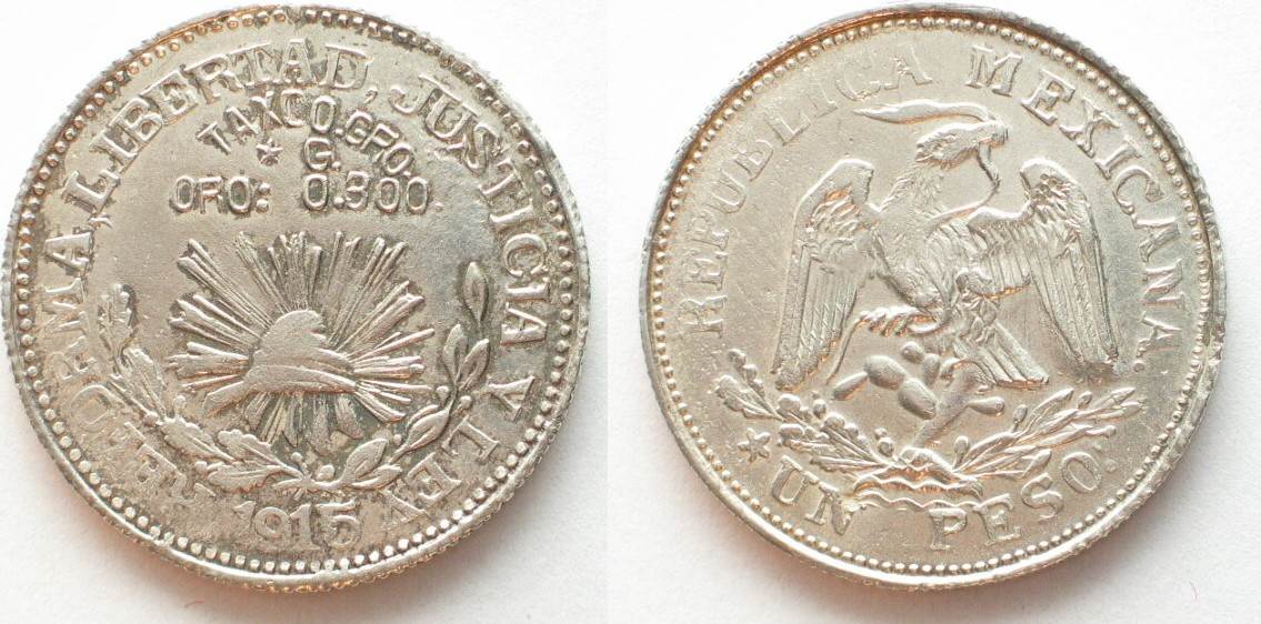 Mexiko - Guerrero Mexico GUERRERO - TAXCO Peso 1915 EMILIANO ZAPATO ...