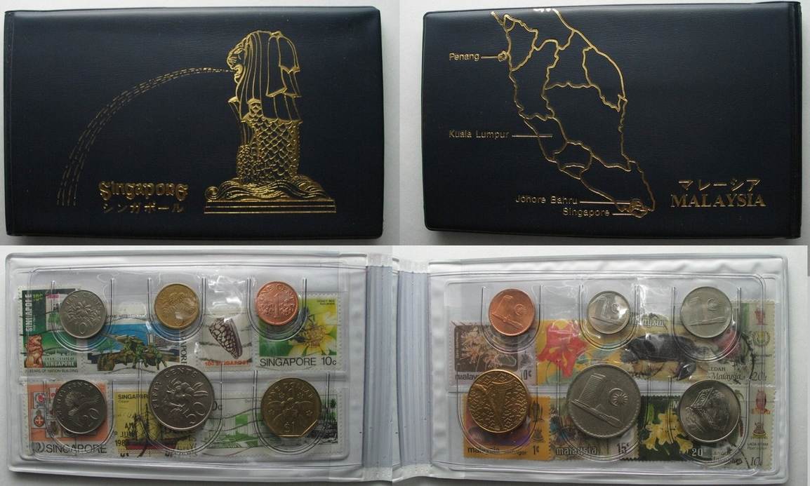 Singapur / Malaysia SINGAPORE / MALAYSIA Coin set 1982-1989