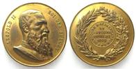Belgien - Medaillen FOOD AND HYGIENE COMPETITION BRUSSEL 1902 LEOPOLD II bronze gilt 63mm -