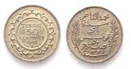 Tunesien TUNISIA 50 Centimes 1915 A silver UNC-!!! -