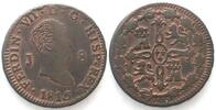 Spanien SPAIN 8 Maravedis 1815 J Jubia mint FERNANDO VII copper XF! -