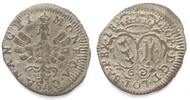 Frankreich - Lothringen France LORRAINE 5 Liards ND(1706) Nancy mint LEOPOLD I billon AU!!! -