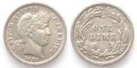 Vereinigte Staaten von Amerika US 1904 BARBER DIME silver AU! -