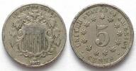 Vereinigte Staaten von Amerika US 1872 SHIELD NICKEL 5 Cents VF+ SCARCE!!! -