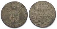 Schweiz - Basel Swiss BASEL Bishopric 1/2 Batzen 1787 JOSEPH SIGISMUND v. ROGGENBACH Billon XF! -