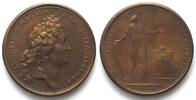 Frankreich - Medaillen 1687. LA GUÉRISON DU ROI. AE Medal by Mauger 41mm -