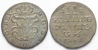 Dänemark DENMARK 2 Skilling 1756 PNVH FREDERIK V silver UNC!!! -