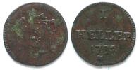 Augsburg AUGSBURG City 1 Heller 1782 copper XF! -
