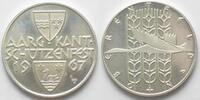 Schweiz - Schützenmedaillen AARGAU CANTONAL SHOOTING FESTIVAL OBERENTFELDEN 1967 Medal silver 33mm -