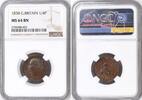 G.BRITAIN 1/4P GREAT BRITAIN Farthing 1838 VICTORIA copper NGC MS 64 BN -