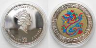 Malawi MALAWI 5 Kwacha 2005 Lunar YEAR OF THE DRAGON Cu-Ni silvered SCARCE! -