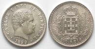 Portugal PORTUGAL 500 Reis 1899 CARLOS I silver UNC!!! -