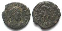 Roman Imperial GRATIAN (367-383). AE Follis, 367-375, ΓSISC, Siscia mint, GLORIA ROMANORVM, VF -