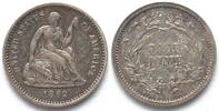 Vereinigte Staaten von Amerika US 1862 Seated Liberty Half Dime 5 Cents Philadelphia mint silver AU! -