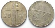 Italien ITALY 20 Lire 1923 VITTORIO EMANUELE III silvered bronze -
