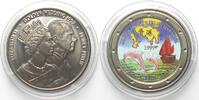 England UK 25 Euro 1997 Map HONG KONG RETURNS TO CHINA / GOLDEN WEDDING Cu-Ni -