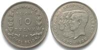 Belgien BELGIUM 10 Frank 1930 ALBERT I 100th ANN. of INDEPENDENCE Pos.A nickel XF -