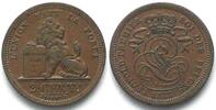 Belgien BELGIUM 2 Centimes 1833 LEOPOLD I copper, wide rims, SCARCE! AU! -