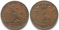 Belgien BELGIUM. 5 Centimes 1856, Leopold I, copper, AU! -
