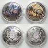 Somalia SOMALIA Set 2 x 100 Shillings 2017, Elephant DAY & NIGHT silver 1 oz COLORED -