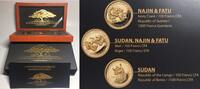 Afrika IN MEMORIAM WHITE RHINO SUDAN Set of 3 African gold coins 2018 -