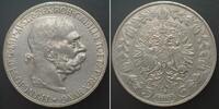 Haus Habsburg AUSTRIA. 5 Corona 1907, FRANZ JOSEPH I, silver, AU! -