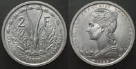 Französisch Westafrika FRENCH WEST AFRICA. 2 Francs 1955, Alu, BU! -