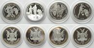 Namibia NAMIBIA. Complete Set 4 x 10 $ 2009 FOOTBALL WORLD CHAMPIONSHIP silver RARE! -