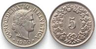 Schweiz SWITZERLAND 5 Rappen 1940 Cu-Ni BU! -