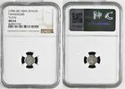 INDIA 2CHUCK INDIA. Travancore, 2 Chuckrams ND(1906-28) Rama Varma VI, silver, NGC MS 64 -