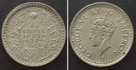 Indien Britisch INDIA 1/4 Rupee 1944 Bombay GEORGE VI silver XF -
