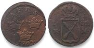 Schweden SWEDEN 1 Öre 1768 Large shield ADOLF FREDERICK copper VF+ -