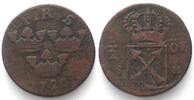Schweden SWEDEN. 1/2 Ore 1720 S.M., FREDERICK I, milled edge, copper, VF, SCARCE! -