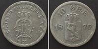 Norwegen NORWAY 10 Ore 1876 OSCAR II silver VF -