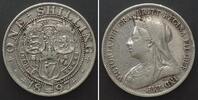 England GREAT BRITAIN Shilling 1897 VICTORIA silver VF-XF -