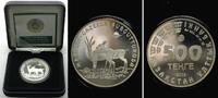 Kasachstan KAZAKHSTAN 500 Tenge 2005 GOITERED GAZELLES silver Proof -