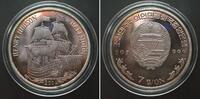Nordkorea NORTH KOREA 7 Won 2004 Halfmoon HENRY HUDSON silver Proof -