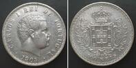 Portugal PORTUGAL 500 Reis 1903 CARLOS I silver AU! -