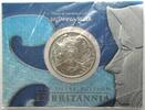 England BRITANNIA 2 Pounds 2003 ELIZABETH II 1 oz silver in folder -