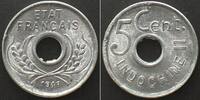 Franz. Indochina FRENCH INDOCHINA 5 cents 1943 ETAT FRANCAIS Alu BU!!! -