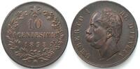 Italien ITALY. 10 Centesimi 1893 B/I, UMBERTO I copper AU! -