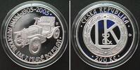 Tschechische Republik Kronen CZECH REPUBLIC. 200 Korun 2005, 1st Car in Mlada Boleslav, silver Proof -