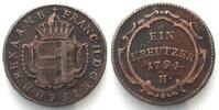 Haus Habsburg FURTHER AUSTRIA 1 Kreuzer 1794 H FRANZ II copper VF+ -