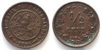 Niederlande NETHERLANDS 1/2 Cent 1894 WILHELMINA bronze UNC-! -