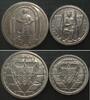Portugal PORTUGAL 25 & 100 Escudos 1985 ALJUBARROTA BATTLE Cu-Ni UNC -